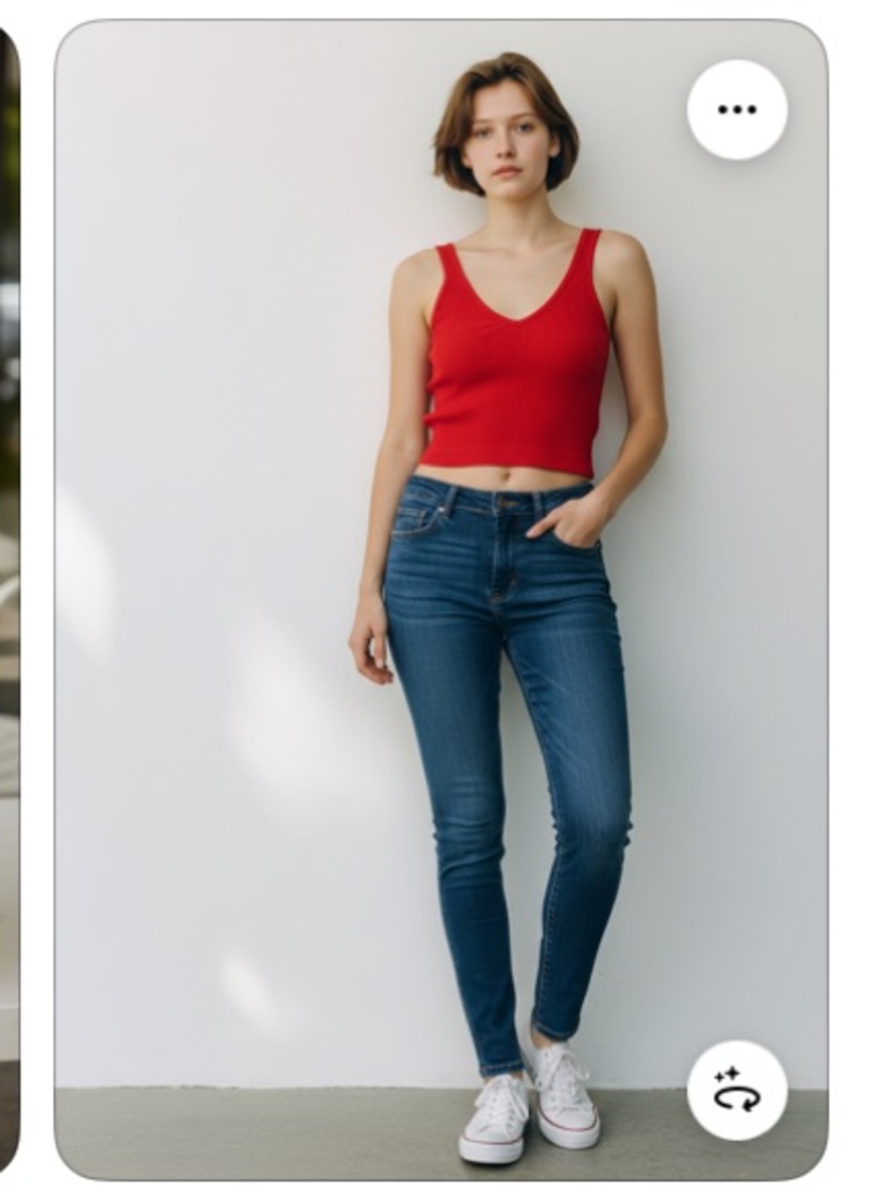 Free People Cherry Red Ribbed V-Neck Tank Top. NWT Retails $28